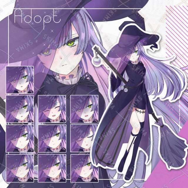 【表情10種】魔法使い少女