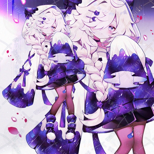 Image of Space-Themed Cat-Ear Hoodie for Kids