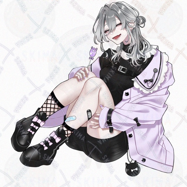 Standing Illustration & Mini Character: Silver-Haired Girl with 9 Expressions 的商品圖片第 3 張