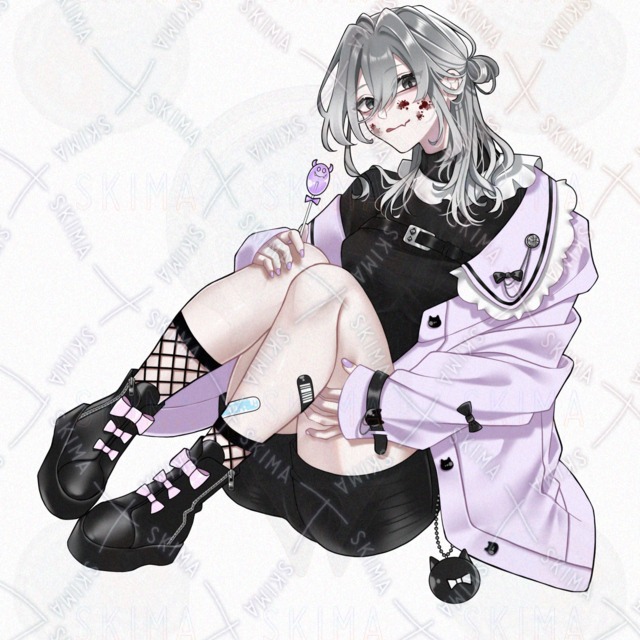 Standing Illustration & Mini Character: Silver-Haired Girl with 9 Expressions 的商品圖片第 10 張