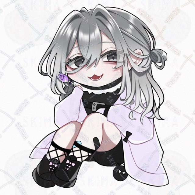 Standing Illustration & Mini Character: Silver-Haired Girl with 9 Expressions 的商品圖片第 11 張