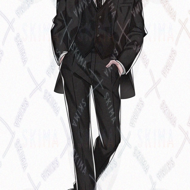 10 Expressions: Standing Red-Haired Suit Guy Illustration 的商品圖片第 11 張