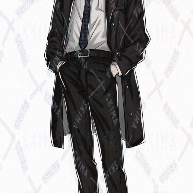 10 Expressions: Standing Illustration — Man in a Black Coat 的商品圖片第 8 張