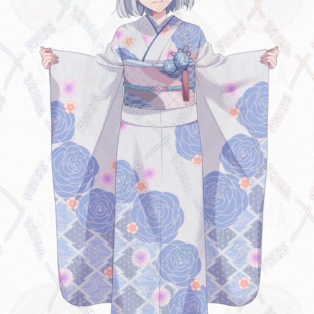 【表情７種】着物の女の子の商品画像4枚目