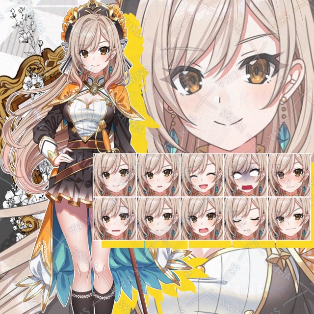 【表情10種】剣を携えた強気な女騎士