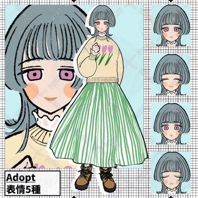 Image of [5 Expressions] Jellyfish Hair Girl