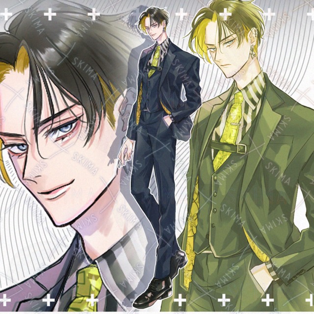 정장을 입은 남자【10가지 표정 상품 이미지