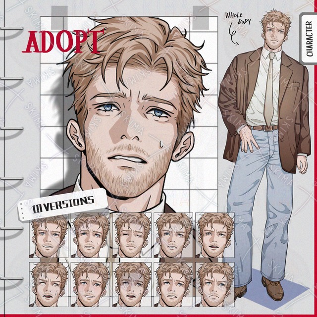 10 Middle-Aged Bearded Man Expressions 的商品圖片