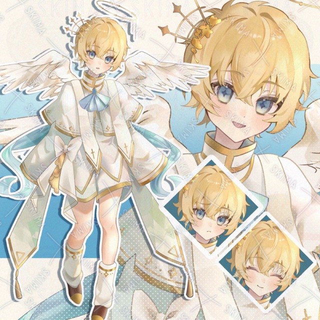 Image of [Adopt-02] Angelic Boy (Includes expression and wing variations)