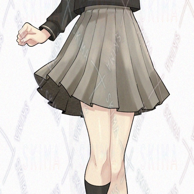 Image 9 of Full-Body Illustration: Girl in Sailor Uniform (Summer and Winter Set)