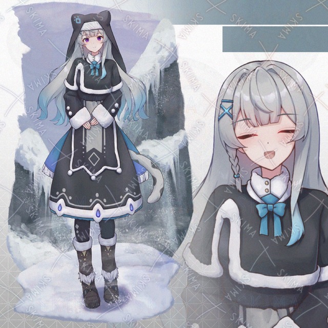 Image of Nuns in a Snowy Region [9 Expressions + Backgrounds]