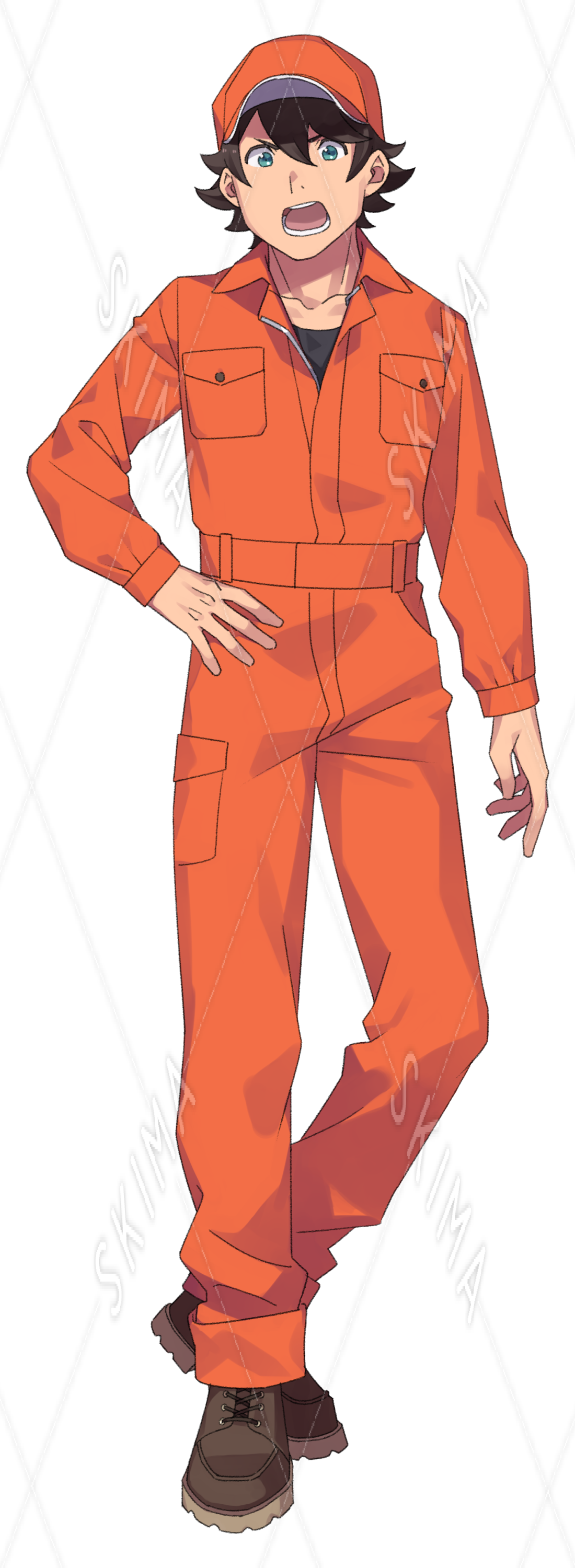 ツナギの男性 表情7種類 スキマ スキルのオーダーメイドマーケット Skima