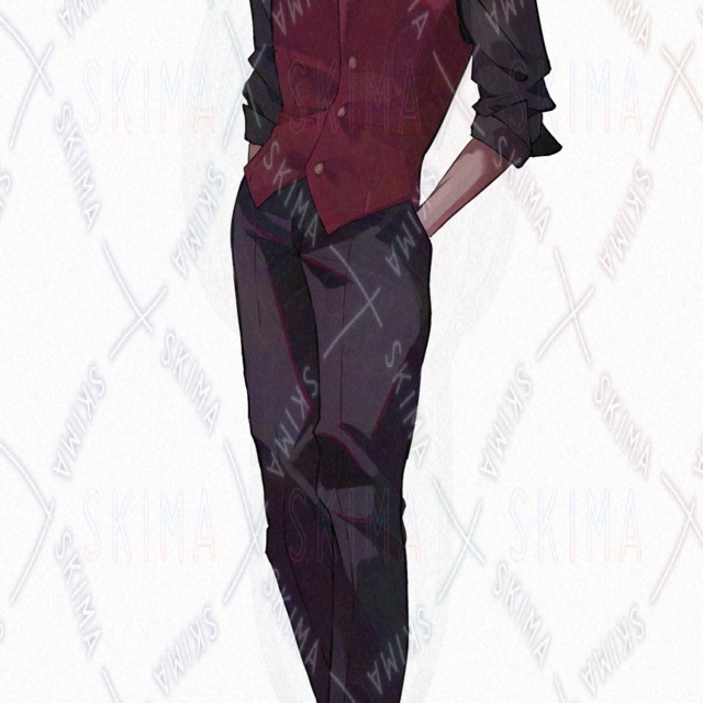 Image 2 of TRPG Character Art: Black-Haired Man in Dark Suit