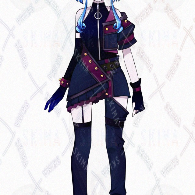 Image 2 of 7 Expressions: Girl with Different-Colored Eyes