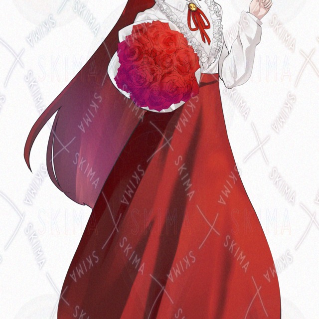 真っ赤な花屋の女性の商品画像4枚目