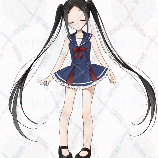 Black-Haired Twin-Tailed Girl (Includes Ribbon and Other Variations) 的商品圖片第 3 張