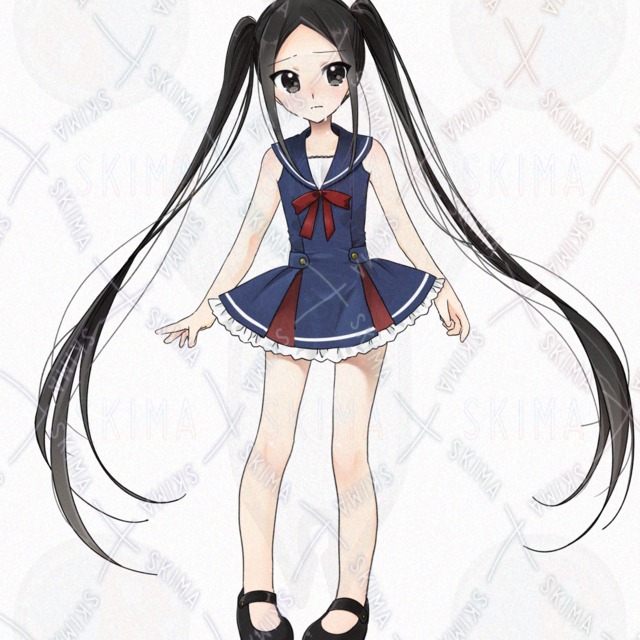 Black-Haired Twin-Tailed Girl (Includes Ribbon and Other Variations) 的商品圖片第 8 張