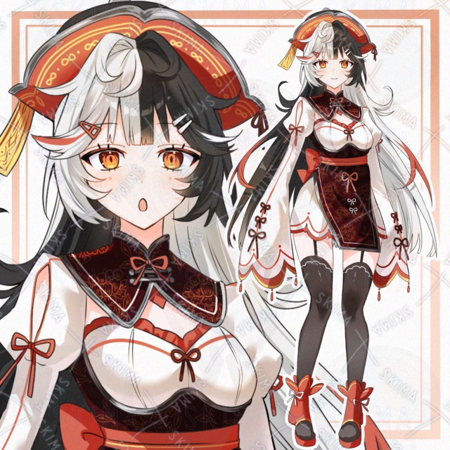 Image of Female Kyonshi Sticker Pack: 15 Expressions