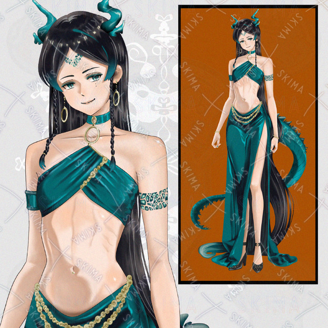 Adopt / イラスト付き（線画なし）/ 龍の女性の商品画像