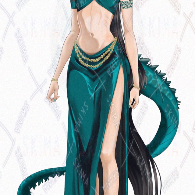 Adopt: Illustrated (no line art) dragon woman 的商品圖片第 6 張