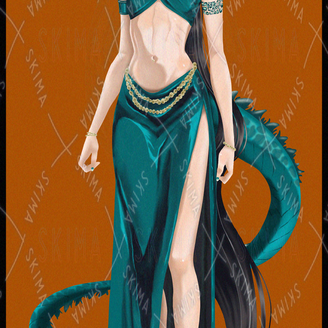 Adopt: Illustrated (no line art) dragon woman 的商品圖片第 11 張