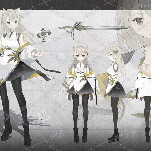 Image 10 of [Adopt] Light-Attribute Girl: 5 Expressions, Background & Character Sheet