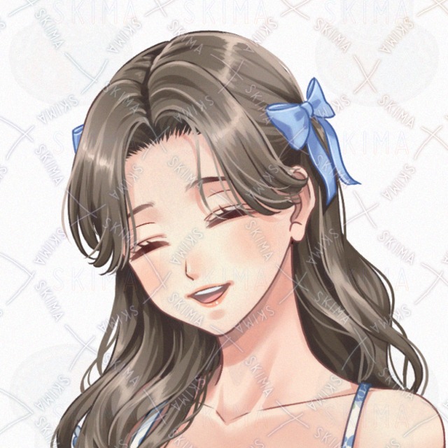 꽃무늬 원피스 여성 캐릭터 (5가지 표정 + 추가 아이콘용 소재) 상품 이미지 8번째