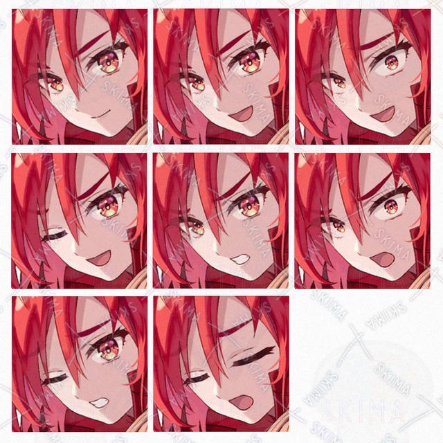 화염 쌍검 갑옷 (표정 8종 + 이펙트 차이) 상품 이미지 2번째