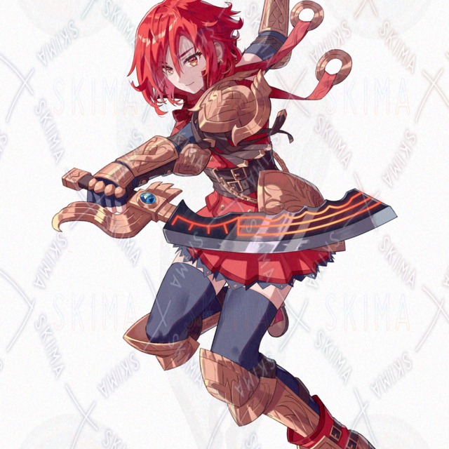 화염 쌍검 갑옷 (표정 8종 + 이펙트 차이) 상품 이미지 4번째