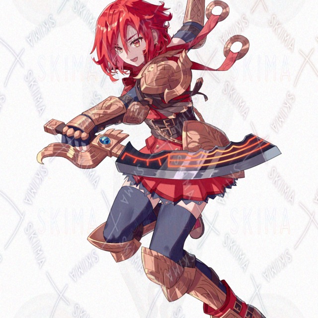 화염 쌍검 갑옷 (표정 8종 + 이펙트 차이) 상품 이미지 5번째