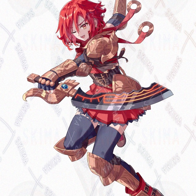 화염 쌍검 갑옷 (표정 8종 + 이펙트 차이) 상품 이미지 7번째