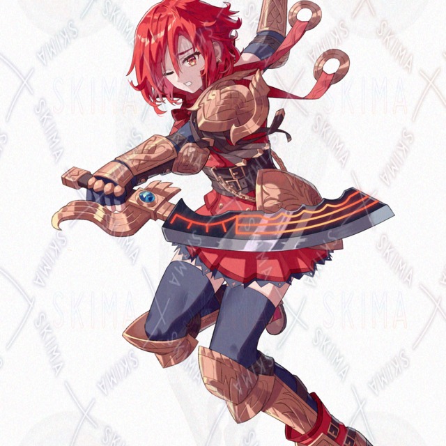 화염 쌍검 갑옷 (표정 8종 + 이펙트 차이) 상품 이미지 10번째