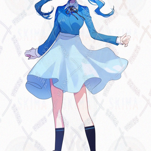 Blue Pigtails Girl 的商品圖片第 7 張