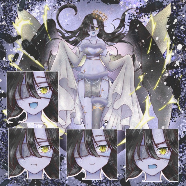 Image of adopt18: 4 Facial Expressions (Blue Skin, Eye Patch)