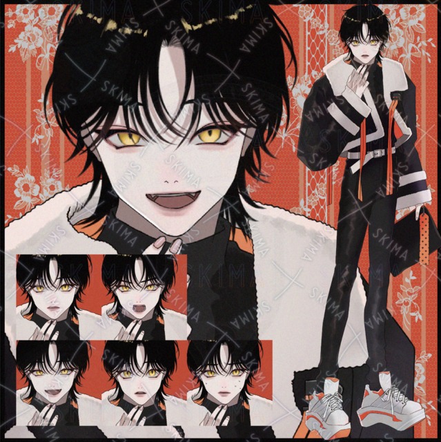 adopt14_Guy in Black Outfit_Facial Expression Variation 5 的商品圖片