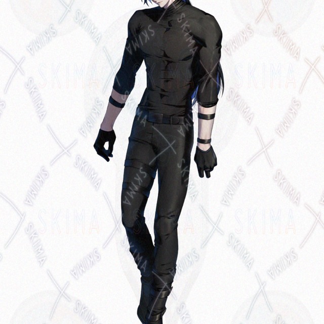 Assassin-Style Young Man – 6 Facial Expressions, Mask, Holster, Knife, Coat 的商品圖片第 5 張