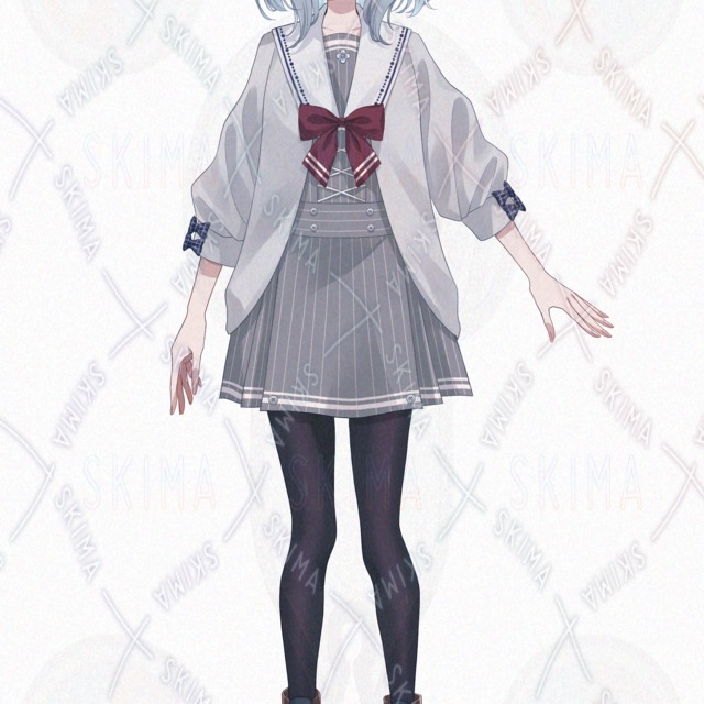 【表情７種】銀髪の女の子の商品画像2枚目