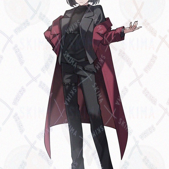 adopt.113 Black-Haired Man in Red Coat — 5 Facial Expressions 的商品圖片第 4 張