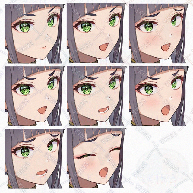 차이나 드레스 (표정 8종 + 이펙트 차이) 상품 이미지 2번째