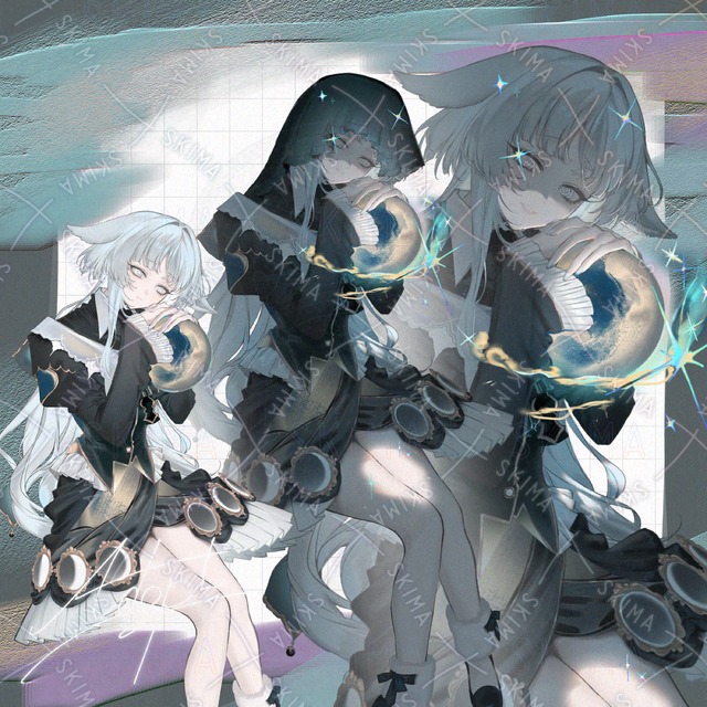 【満月と少女】