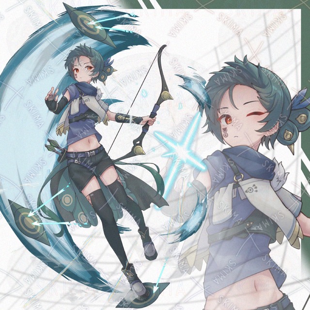 Image of Archer Girl [9 Expressions + Background]