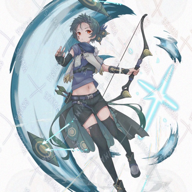 Image 2 of Archer Girl [9 Expressions + Background]