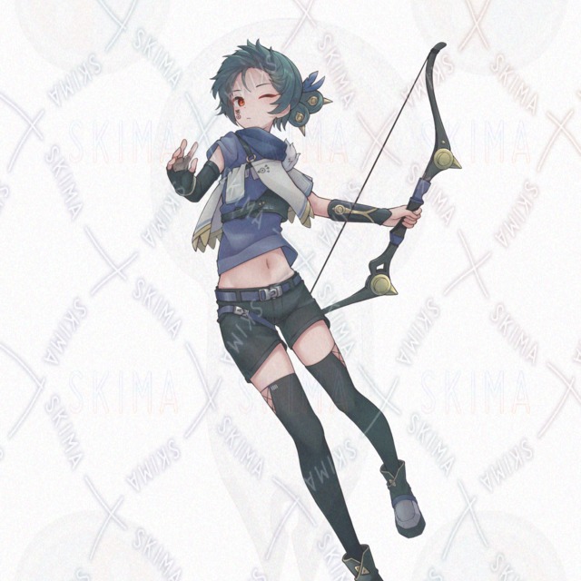Image 3 of Archer Girl [9 Expressions + Background]
