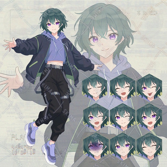 中性的な立ち絵　表情１0種の商品画像