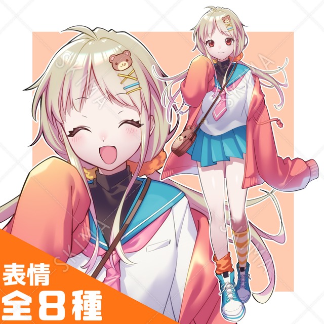 ぶかぶかパーカー女子 表情全8種 スキマ スキルのオーダーメイドマーケット Skima