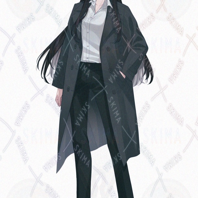 【表情７種】黒髪の女性の商品画像6枚目