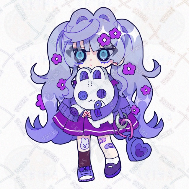 ｜adopt01｜うさぎのロボを抱いてる女の子の商品画像2枚目