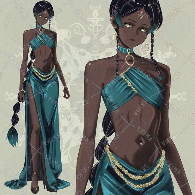 Adopt / 褐色の女性【表情8種】の商品画像