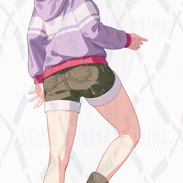 라이플 파카 반바지 (표정 8종 + 장비) 상품 이미지 8번째