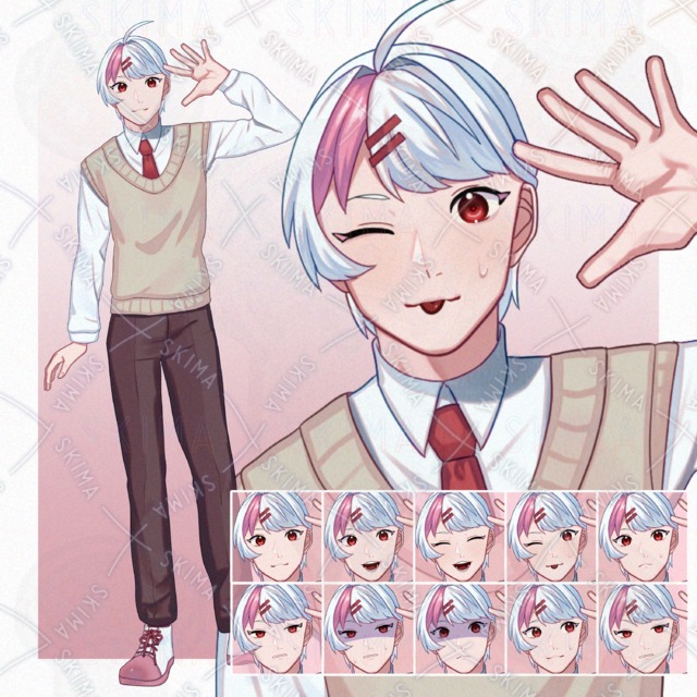 【表情差分10種】元気な学生風の少年の商品画像